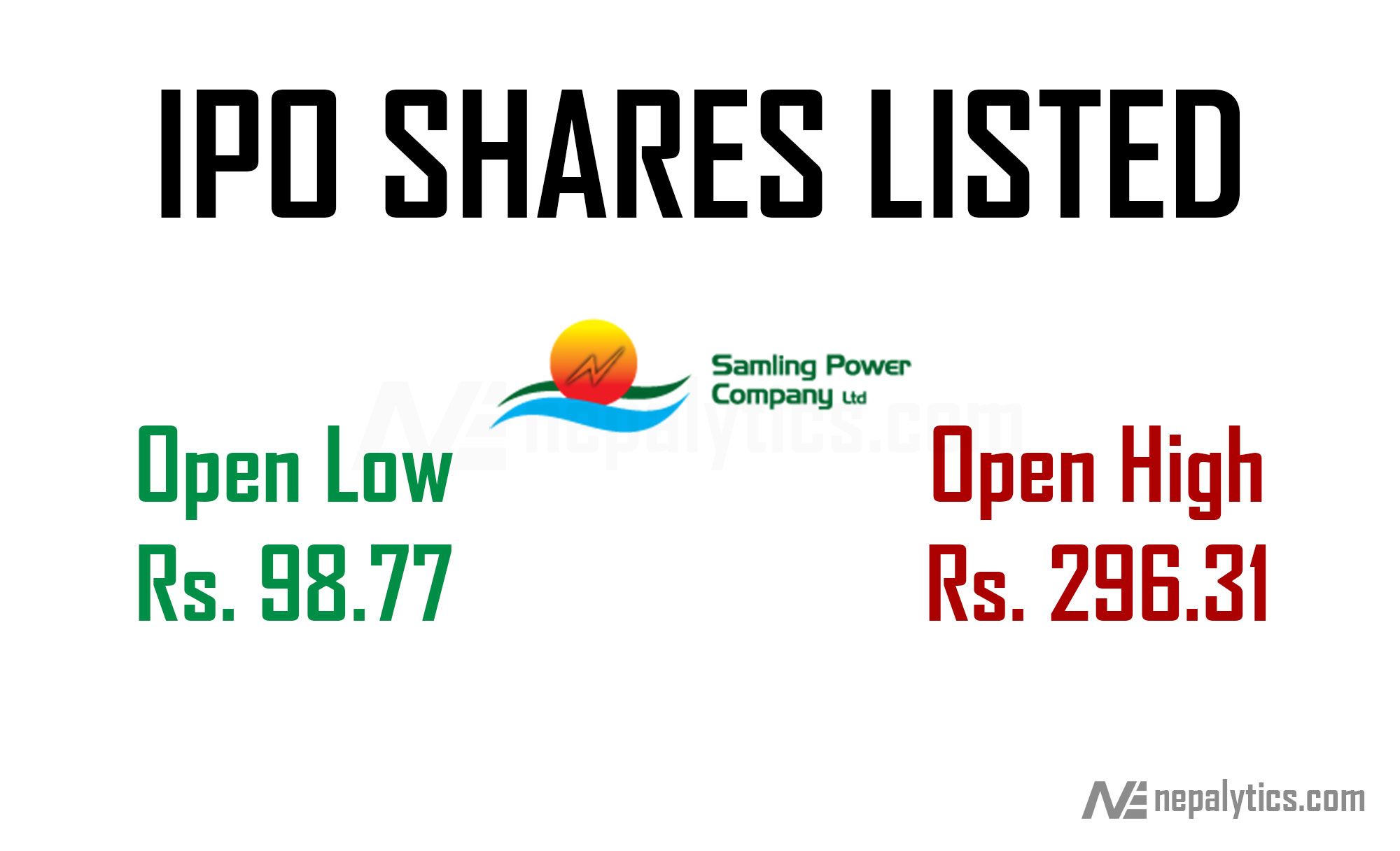 IPO of Samling Power Company Limited (SPC) listed in NEPSE